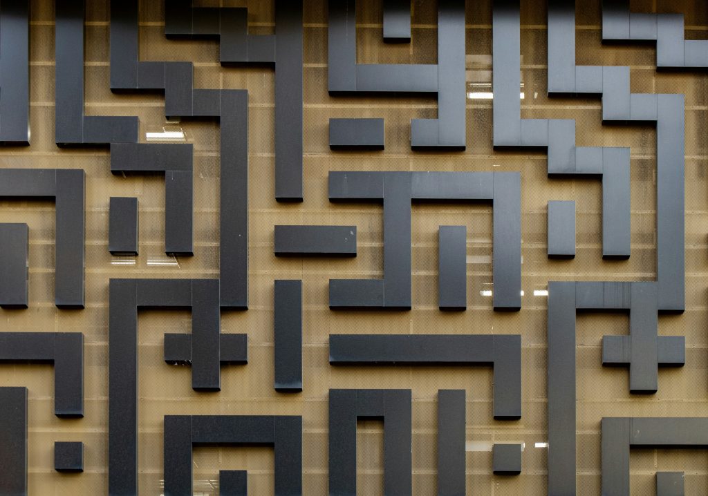 Abstract maze pattern symbolizing business obstacles and contingency planning